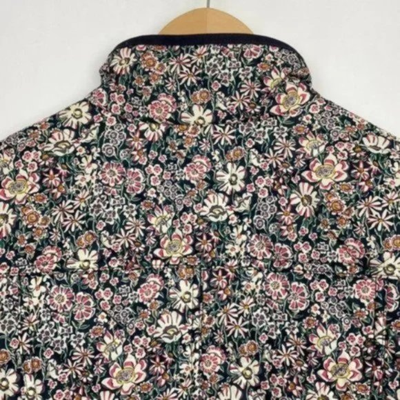 J.Crew x Liberty S Quilted Downtown Field Jacket Floral White Garden Print - Picture 11 of 12